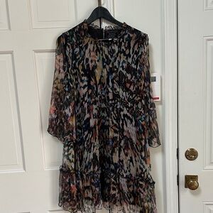 Johnny Was Vibrant Patterned Long Sleeve Dress